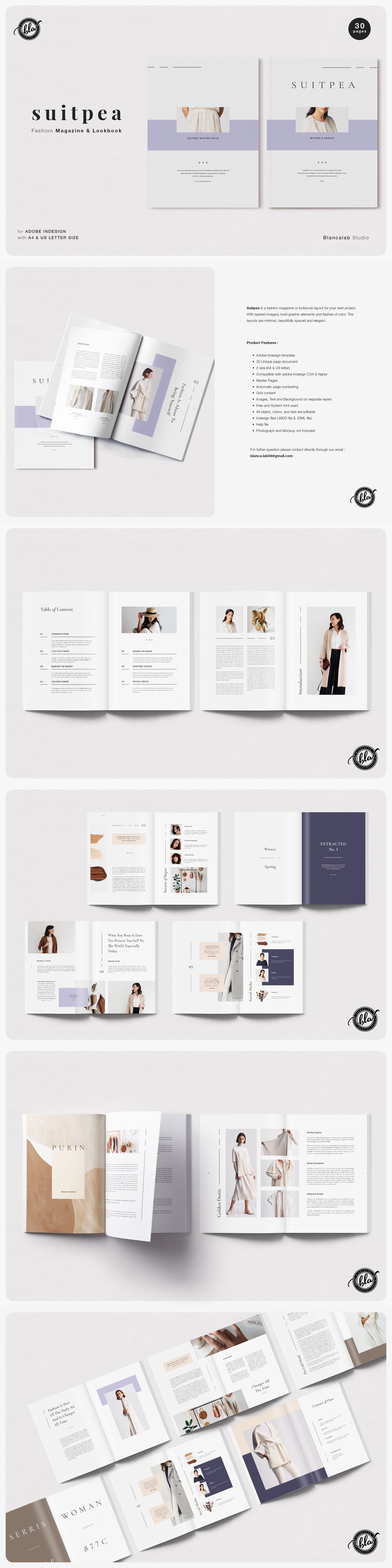 服装摄影时尚杂志版式设计图册模板