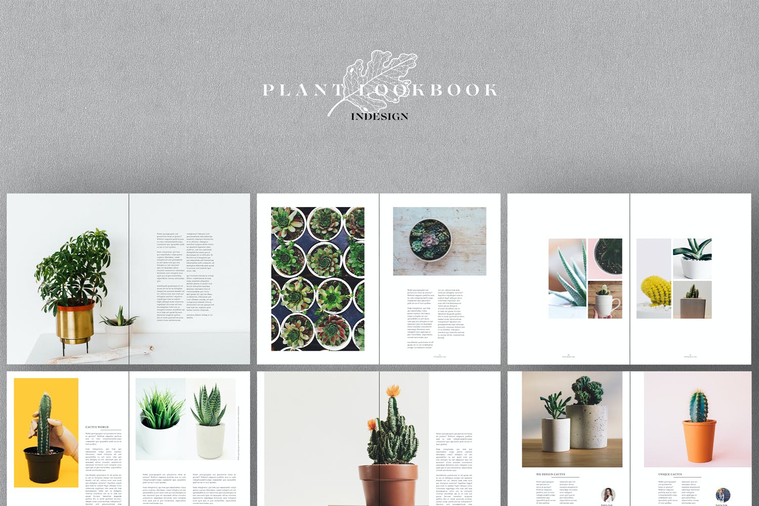 绿植植物图册画册模板（INDD）