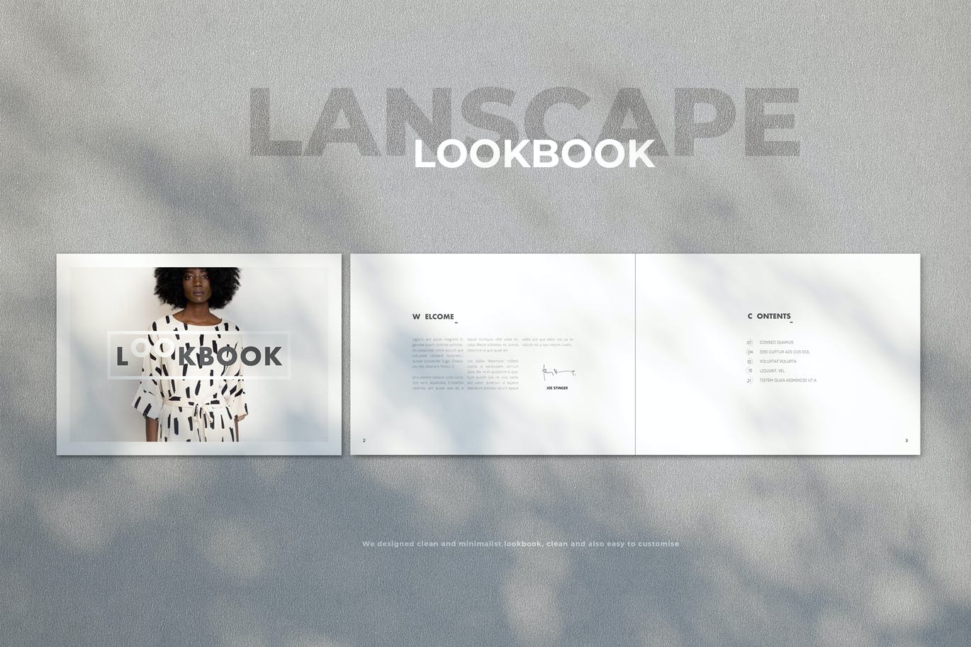 简约时尚服装服饰宣传册杂志画册设计模板