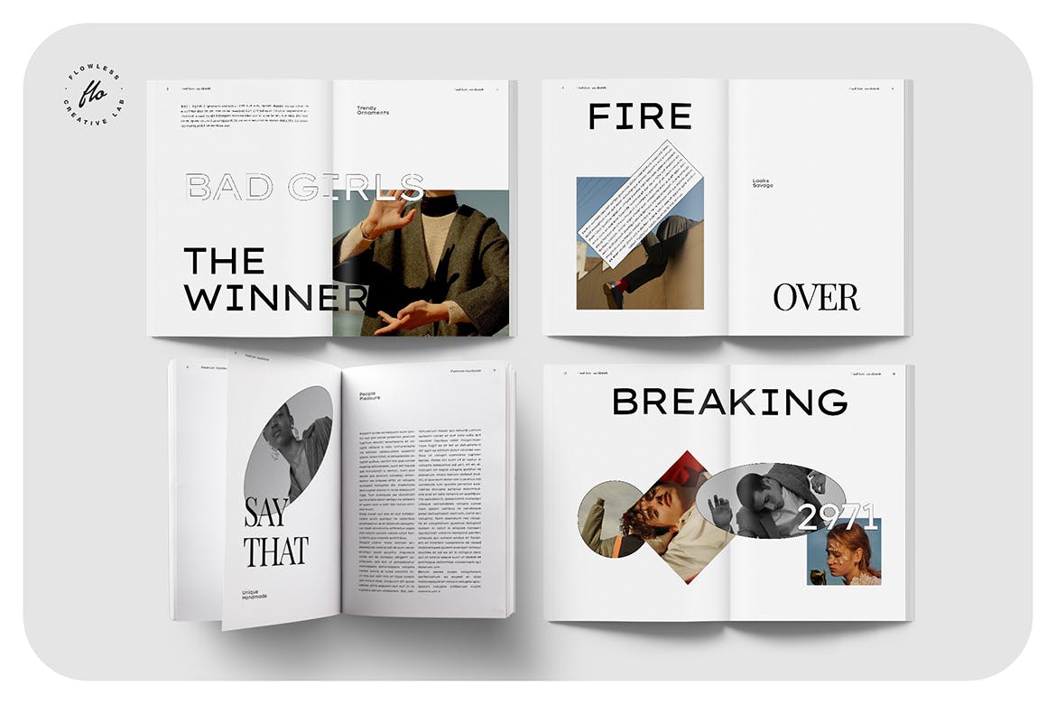 手感柔软的时尚画册id模板