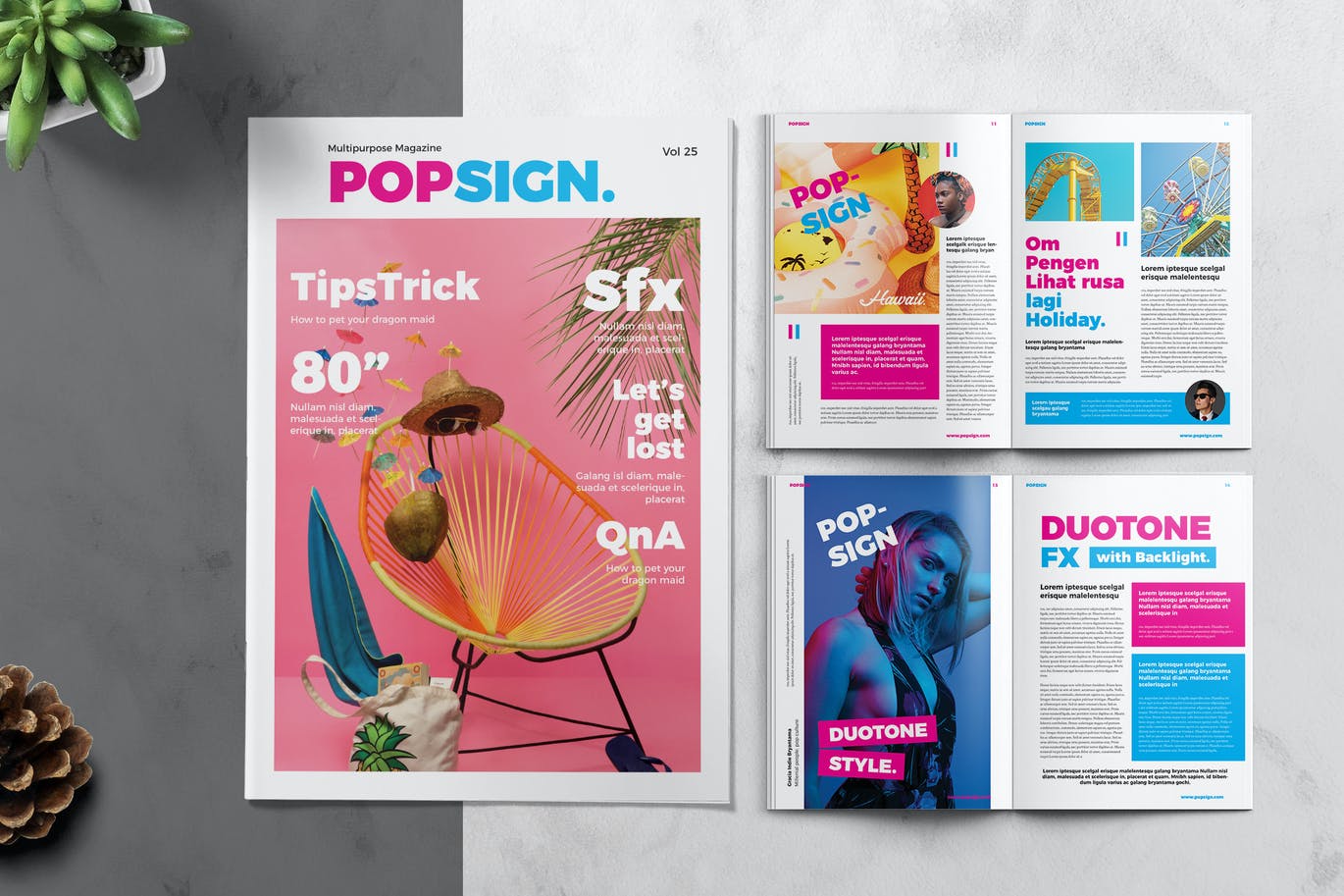 时尚简约清新年轻多彩风格杂志房地产楼书品牌手册画册宣传册杂志设计模板