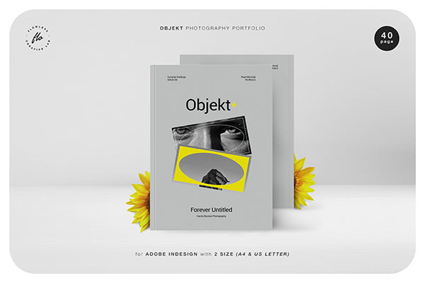 极简主义的摄影作品集画册设计模板