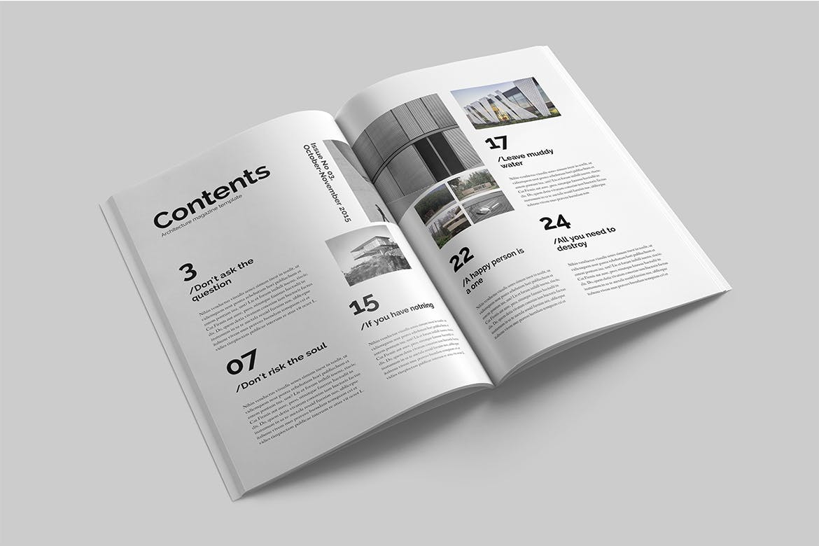 简约杂志模板下载（indd）