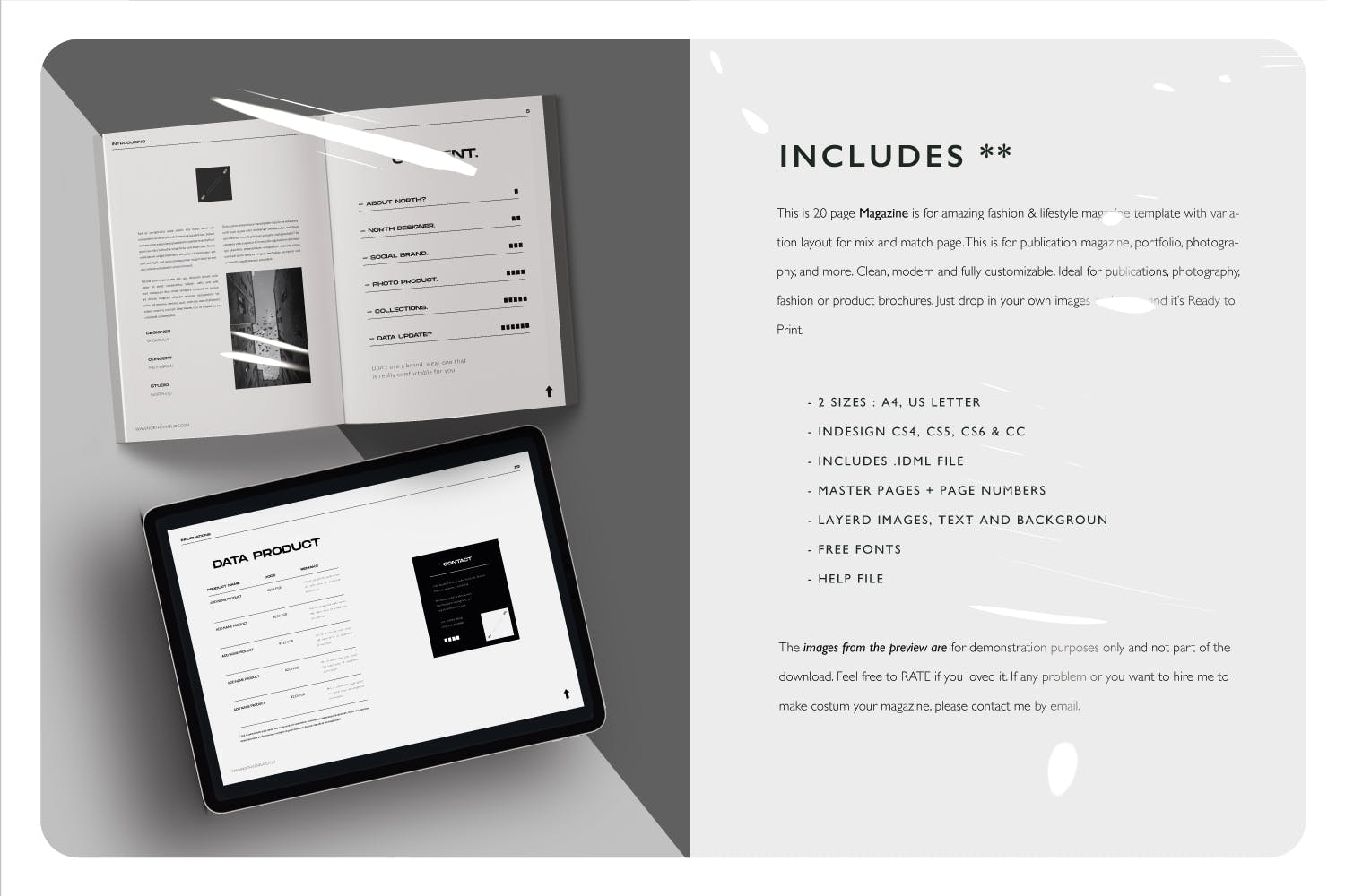 高端品牌产品目录画册模板下载（indd）