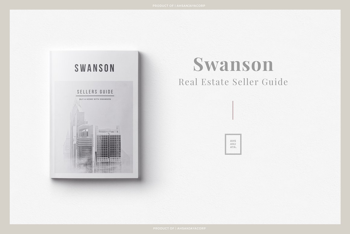 商业极简风格房地产期刊杂志设计模板