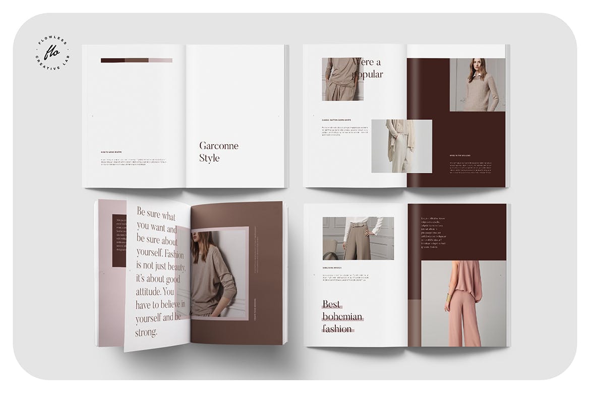 时尚的大图画册模板下载（INDD）