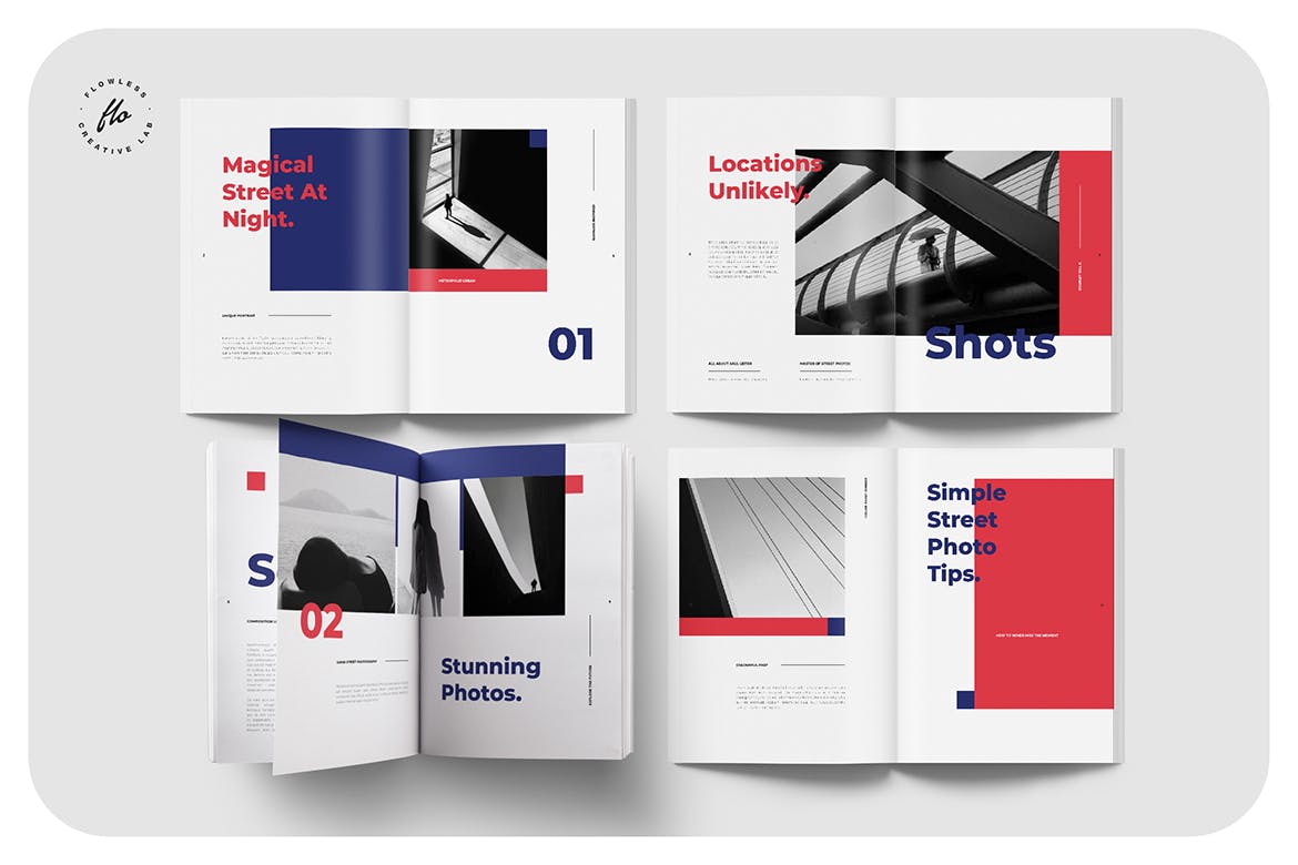 大图摄影作品集画册模板下载（INDD）