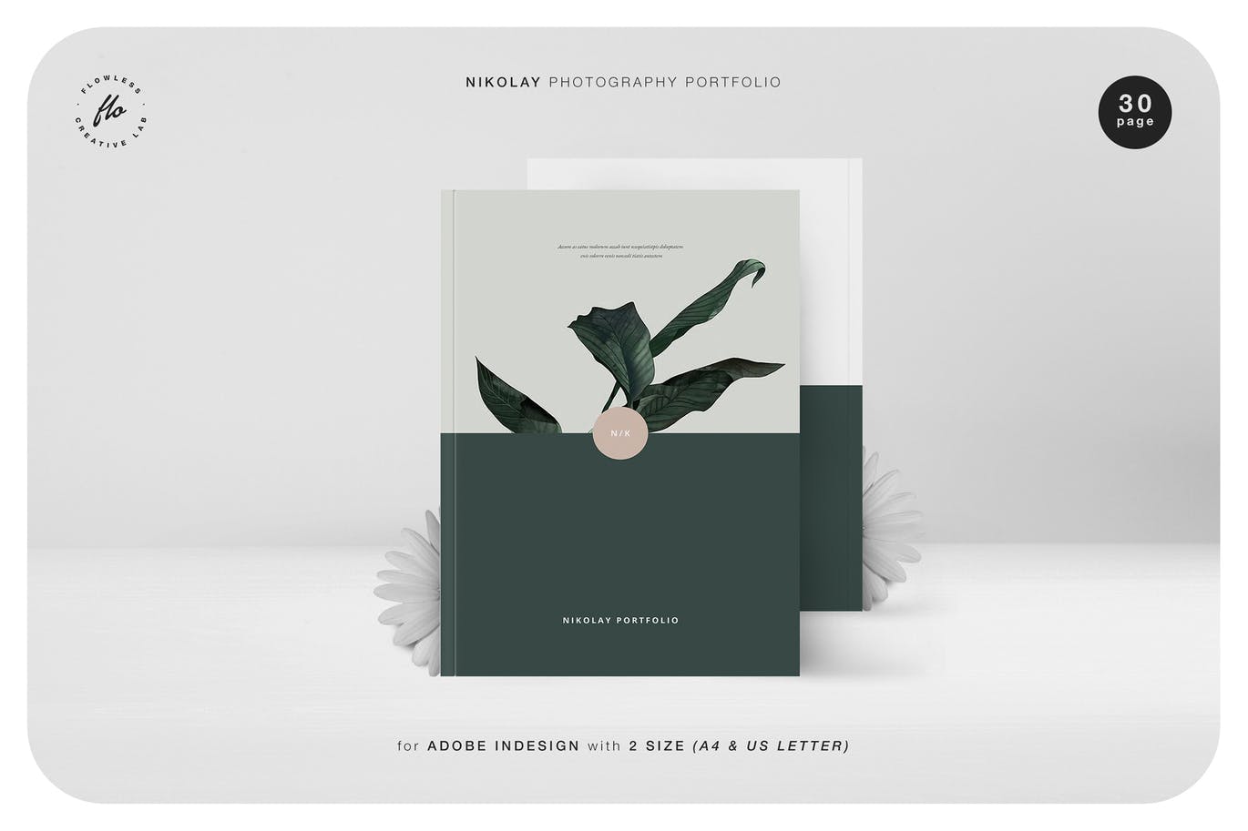 30页A4时尚摄影作品集杂志品牌手册画册宣传册设计模板