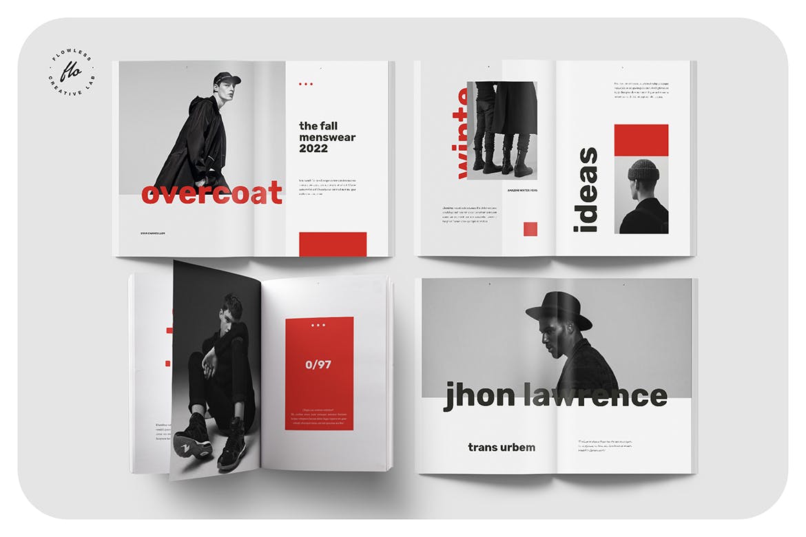 时尚男装系列画册模板（indd）