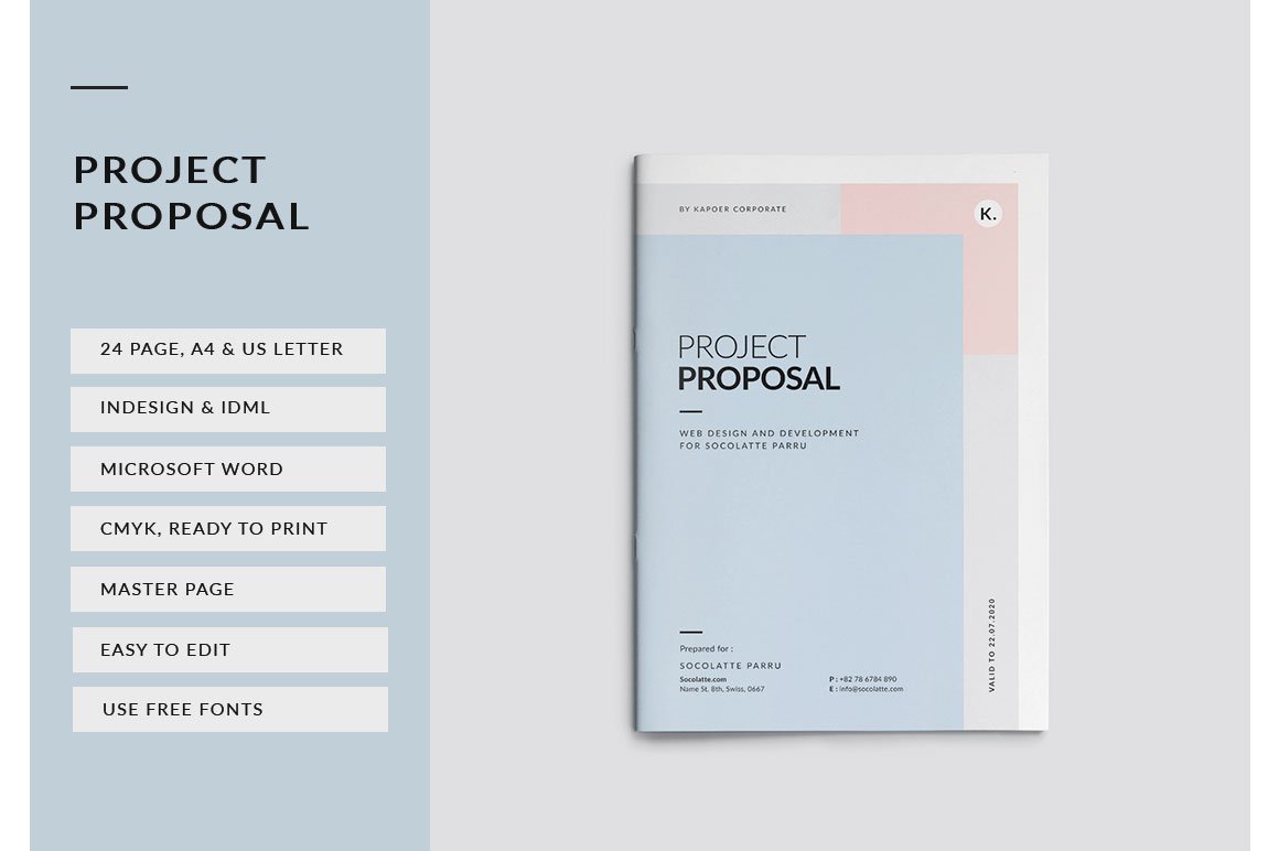 商业提案手册杂志设计模板[INDD,DOC]