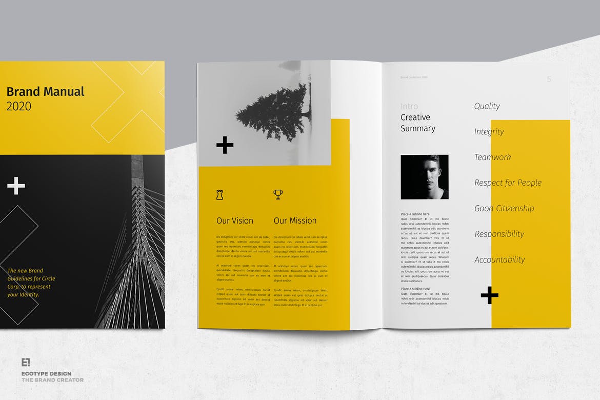 极简主义品牌指南手册模板下载