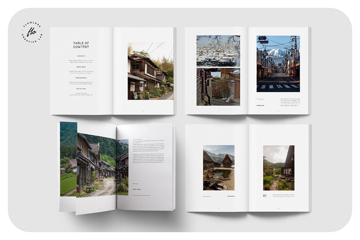 京都旅游杂志画册模板（INDD）