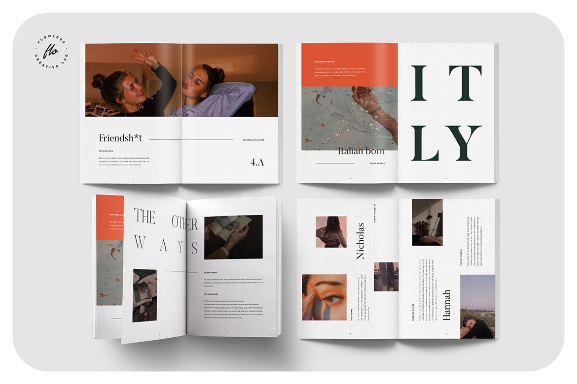 罗马复古编辑手册画册模板（INDD）