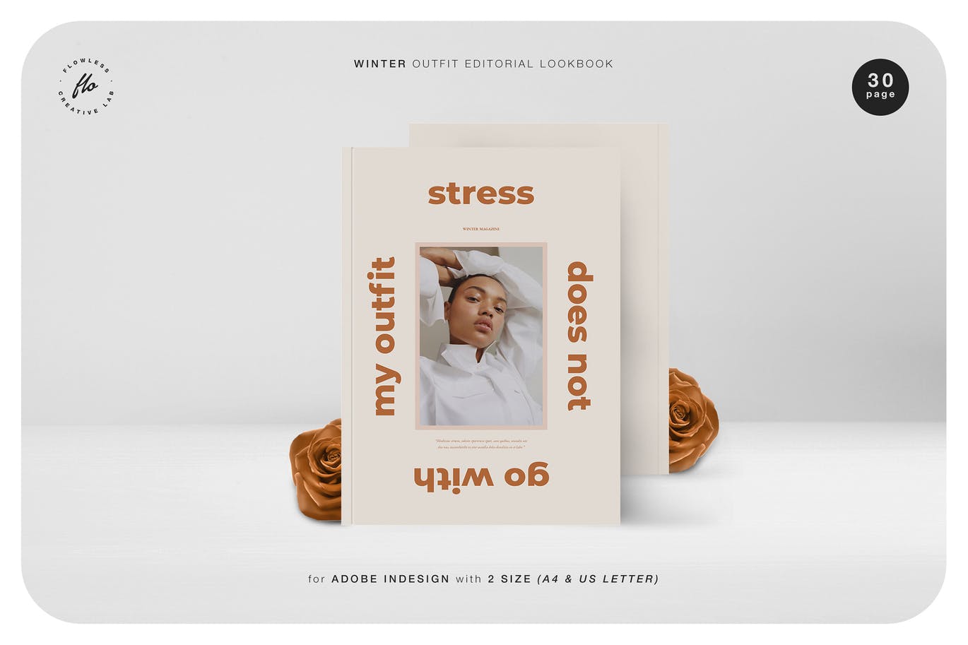 30页A4复古高端优雅服装服饰发布会品牌手册画册宣传册杂志设计模板