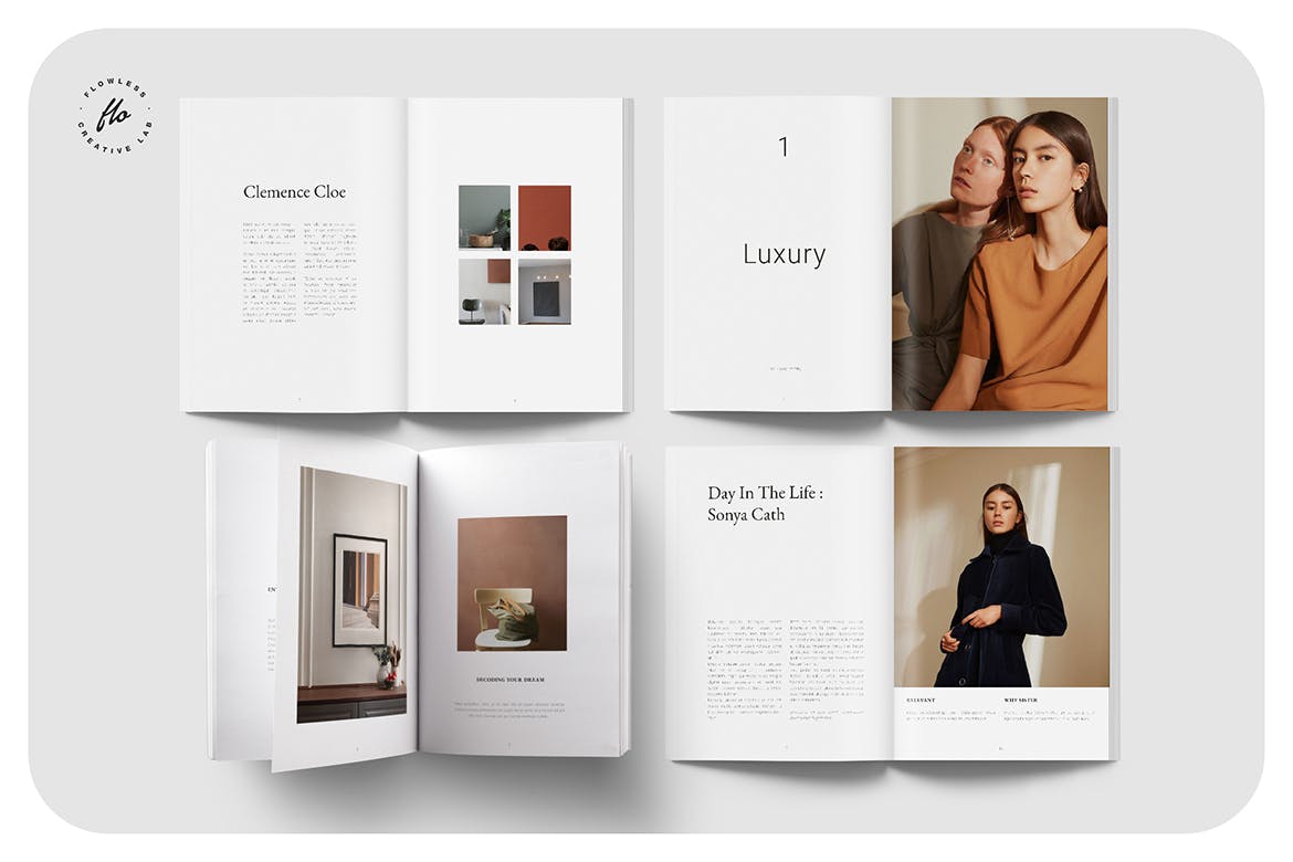 时尚品牌生活方式杂志画册模板下载（INDD）