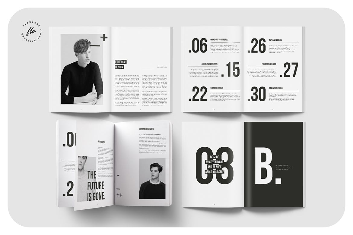 男装时装画册设计模板（INDD）