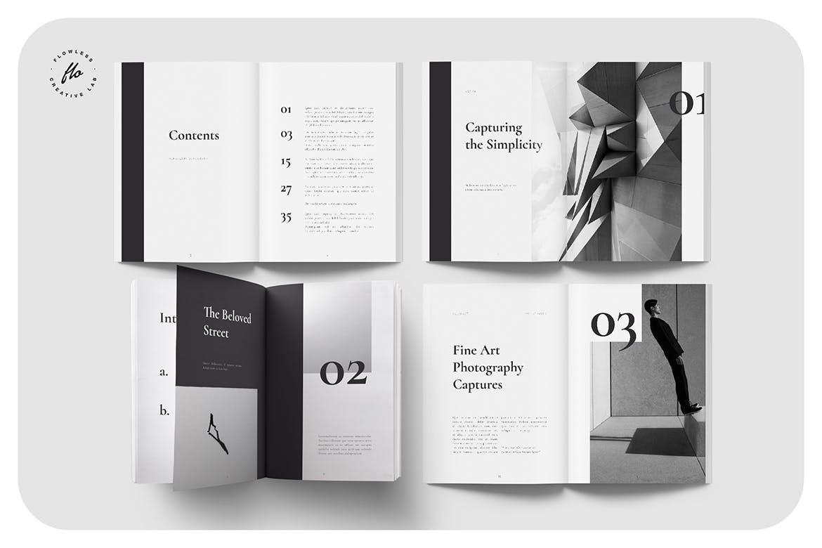 艺术摄影作品集画册模板（indd）