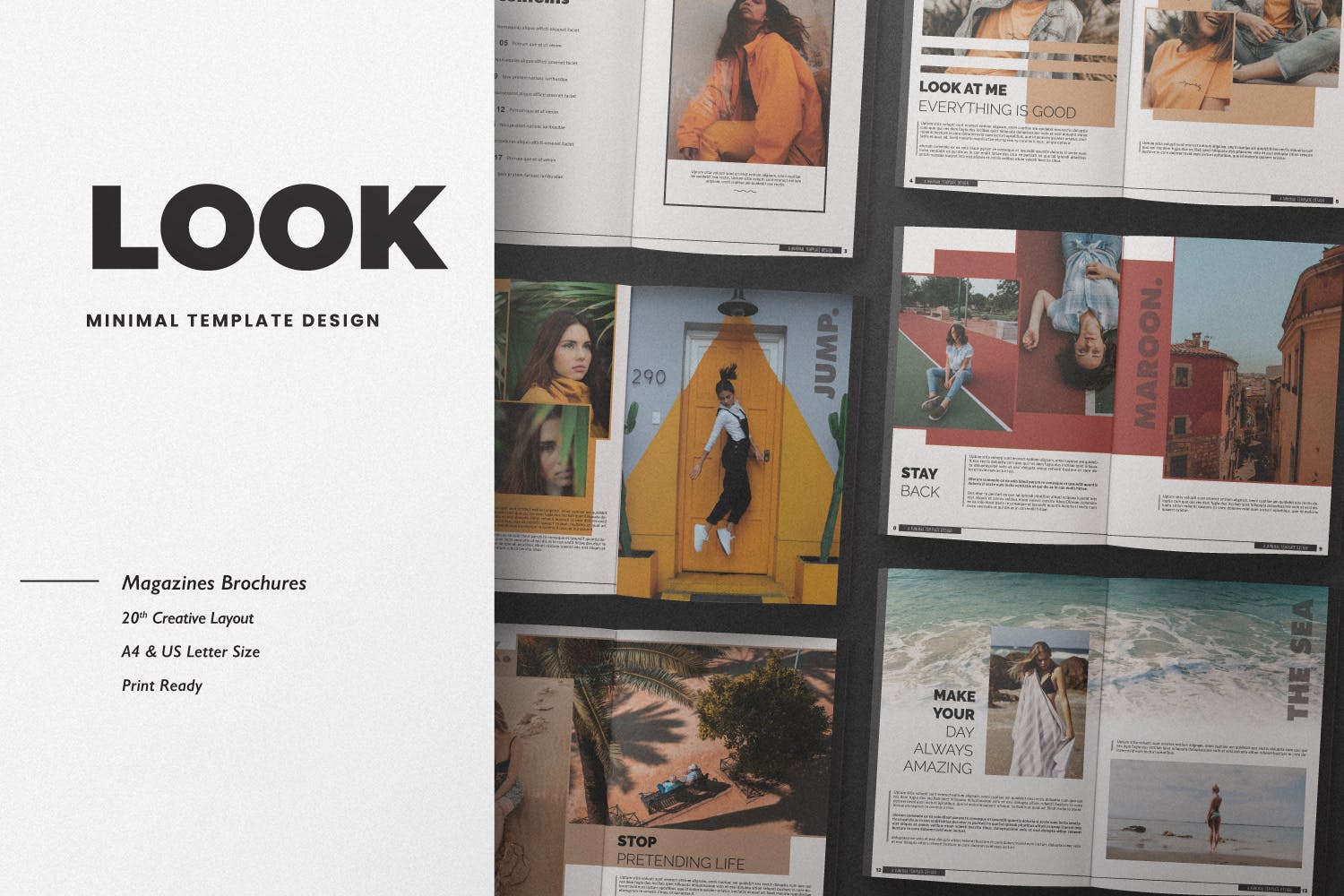 时尚的个性服饰品牌宣传手册画册模板（INDD）