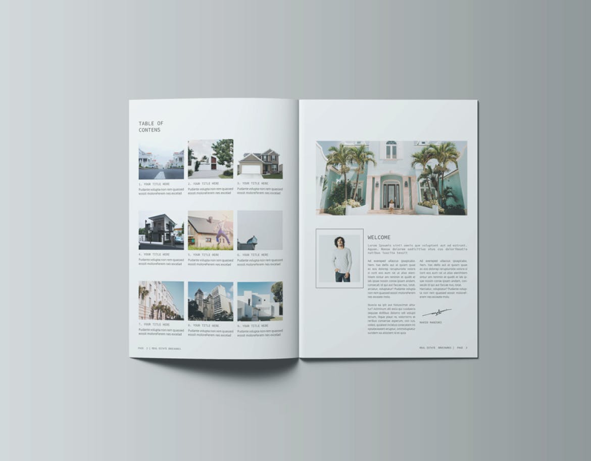 房地产目录画册地产楼盘信息模板（indd）
