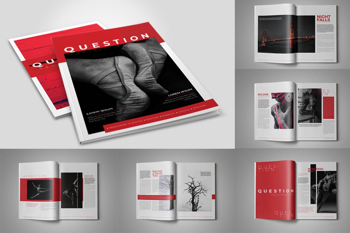 时尚大图摄影杂志模板下载（INDD）