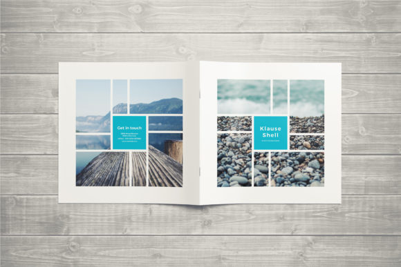 极简主义的摄影作品集画册设计psd模板