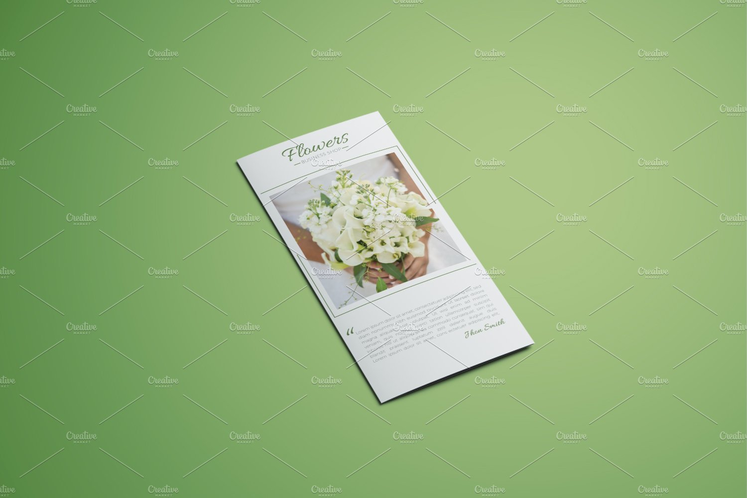 三折页婚礼邀请小册子设计模板