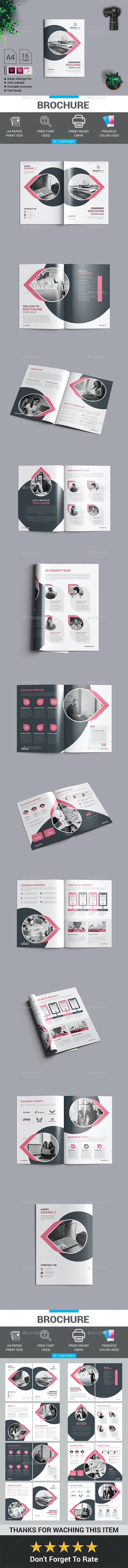 A4规格企业品牌宣传册设计模板[INDD]