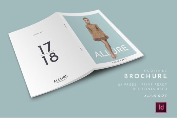 模特时装杂志画册/产品目录设计模板