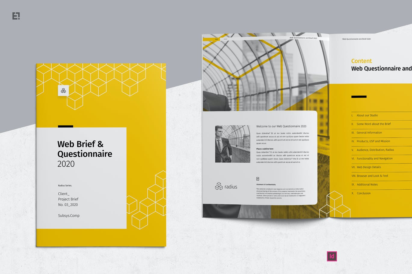 28页黄色时尚企业介绍品牌手册画册宣传册杂志设计模板