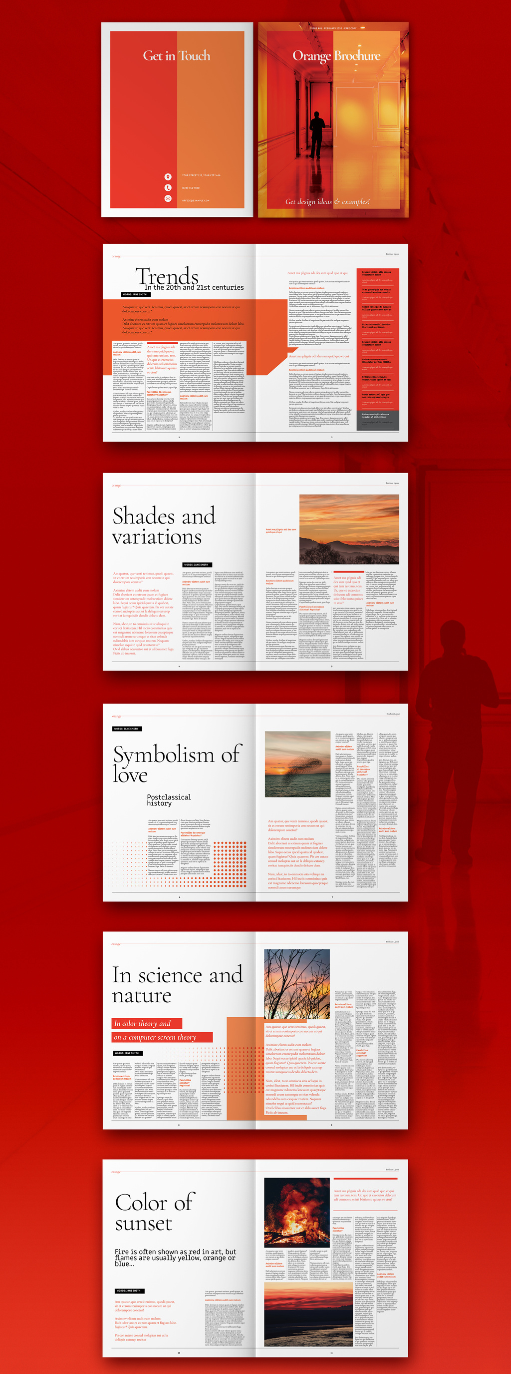 橙色配色方案企业宣传册/企业文化杂志画册模板