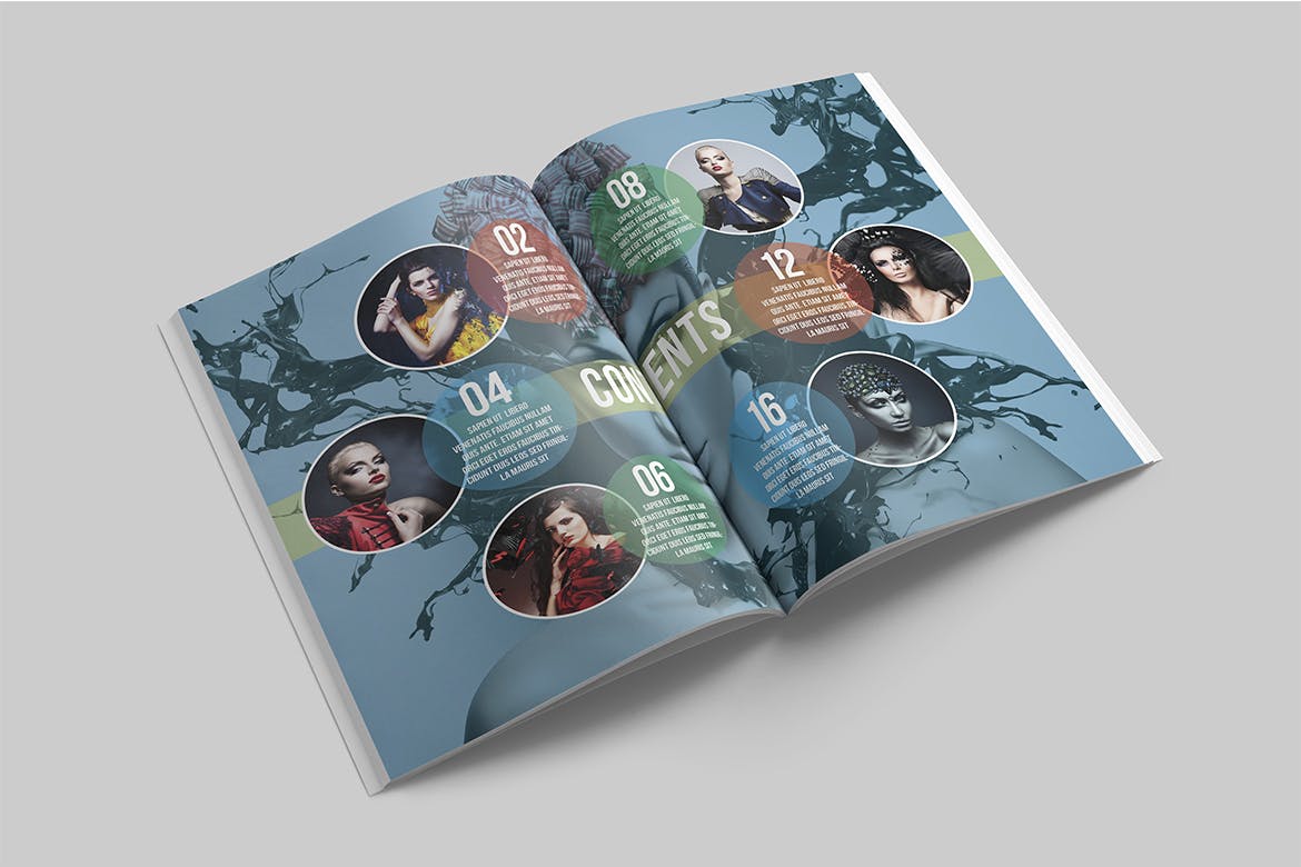 专业感觉的画廊杂志设计模板下载[Indd]