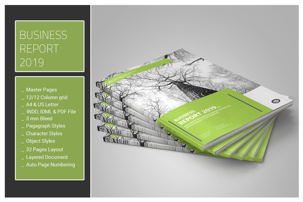 企业年度业务报告宣传册/图册模板