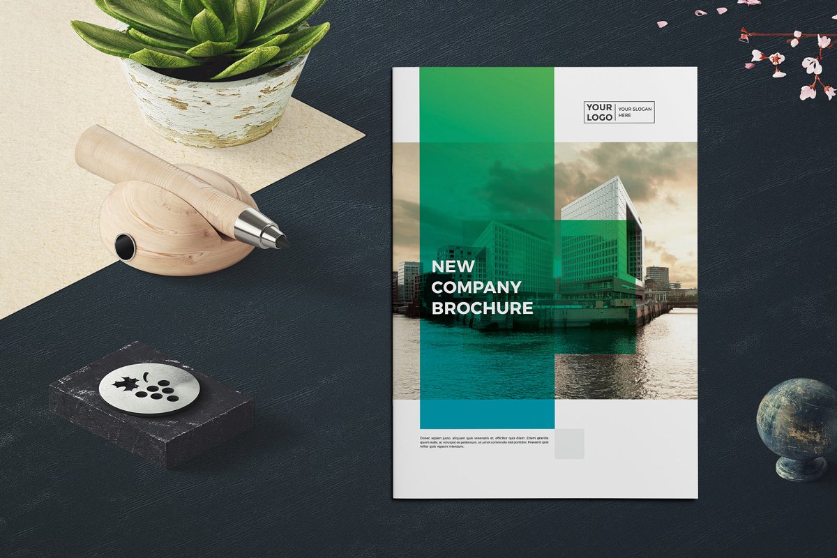 简约现代的商业公司杂志画册设计模板