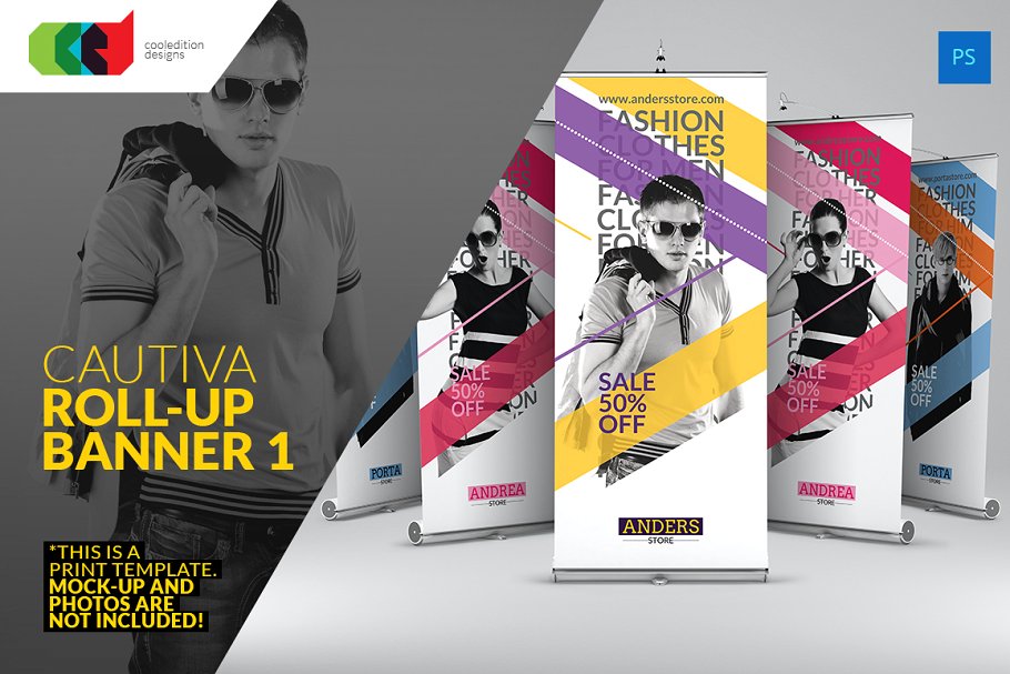 易拉宝人物公司海报设计 Cautiva – Roll Up Banner 1