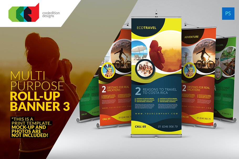 多用途易拉宝模板 Multipurpose Roll-Up Banner 3