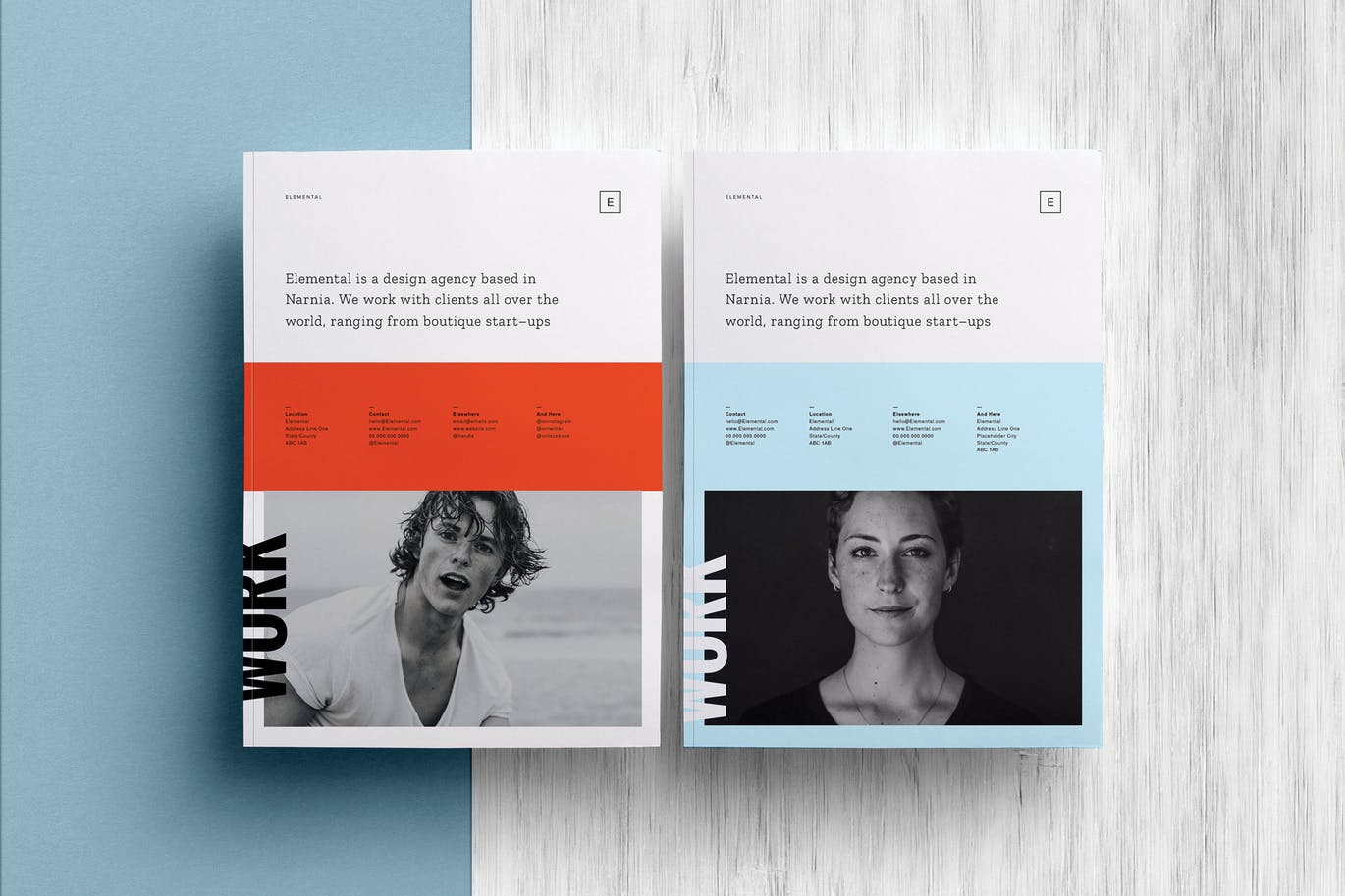 时尚高端简约多用途的高品质北欧风格画册宣传册杂志房地产楼书设计模板