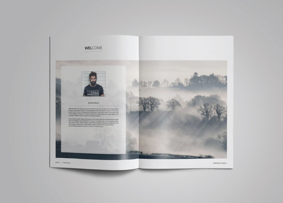 优雅的大图画册模板下载[indd]