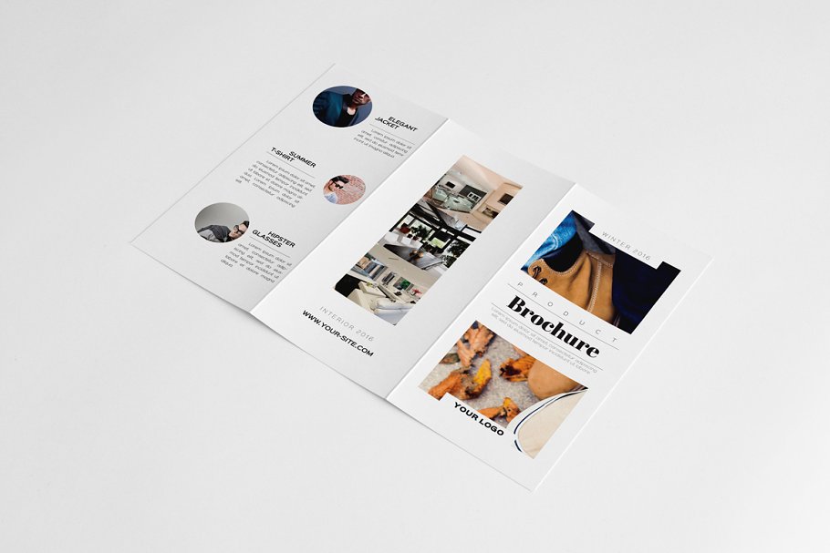 三折页画册模板 Trifold Product Brochure
