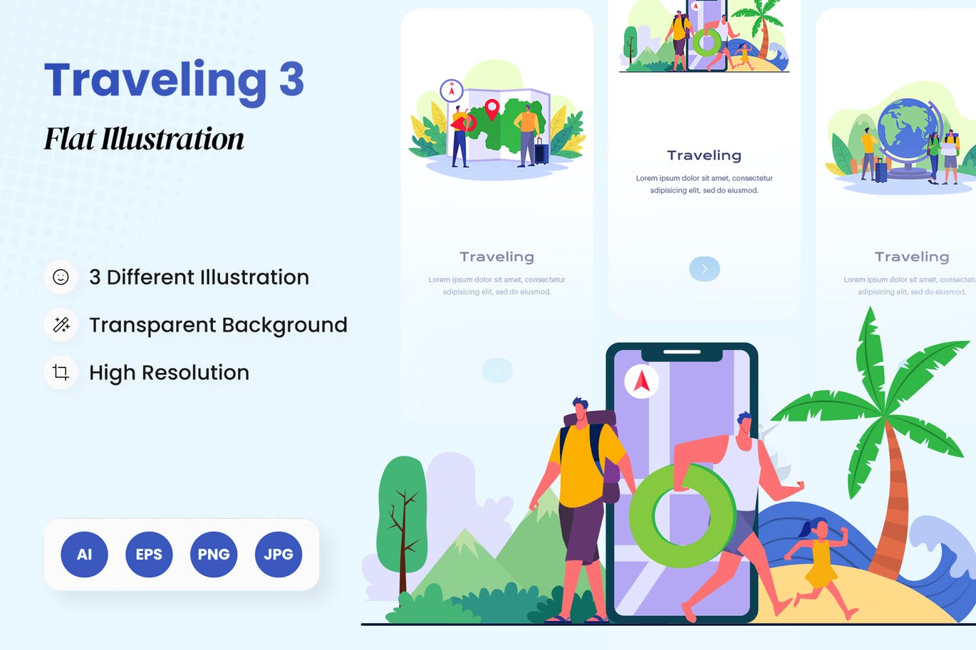 旅行旅游矢量图形插画素材