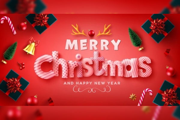 圣诞/新年快乐礼盒Banner设计素材[EPS]