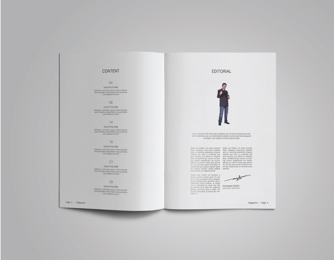 极简主义杂志模板下载[indd]