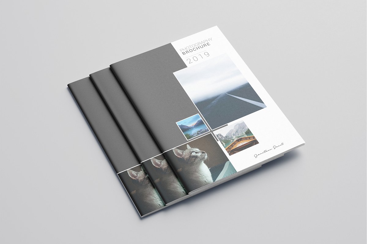 时尚的A4尺寸摄影图册设计模板