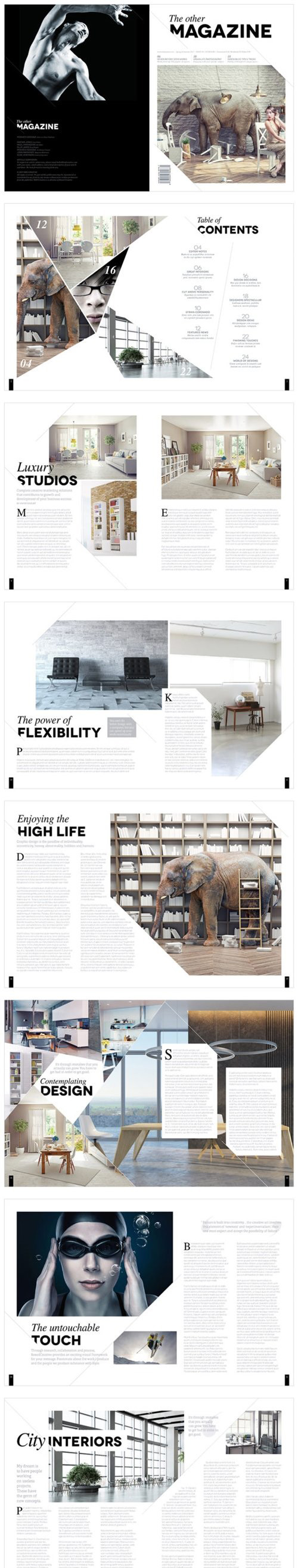 适用于各种行业的现代杂志画册模板