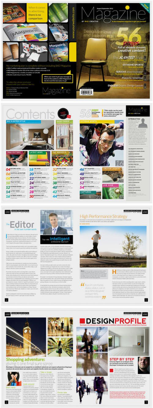 现代多用途的资讯杂志画册设计模板