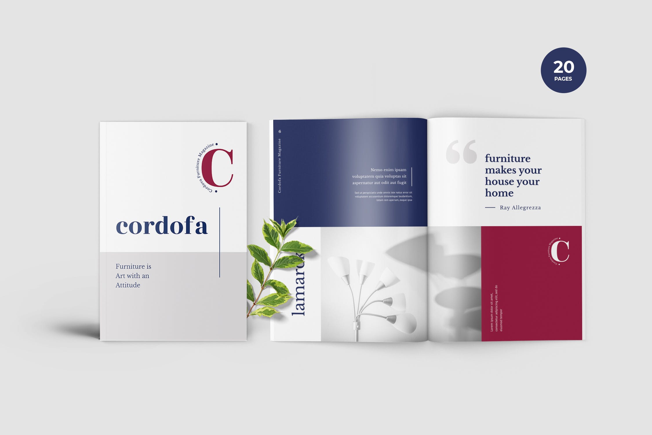 欧式家具产品展示图册宣传册设计模板下载[INDD]