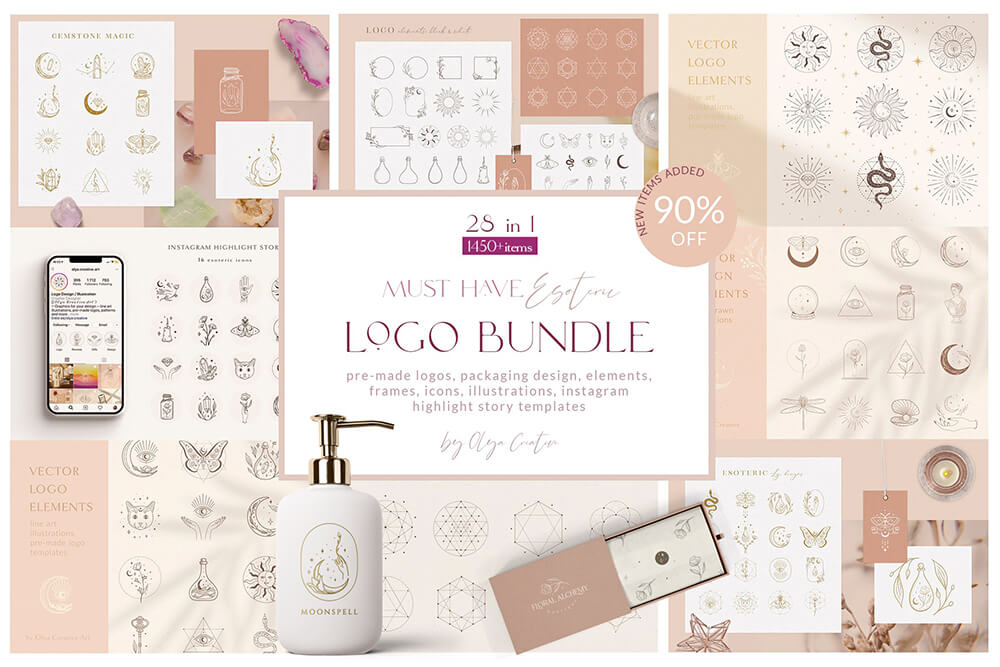 品牌设计线条艺术图形Logo元素[2.66GB]