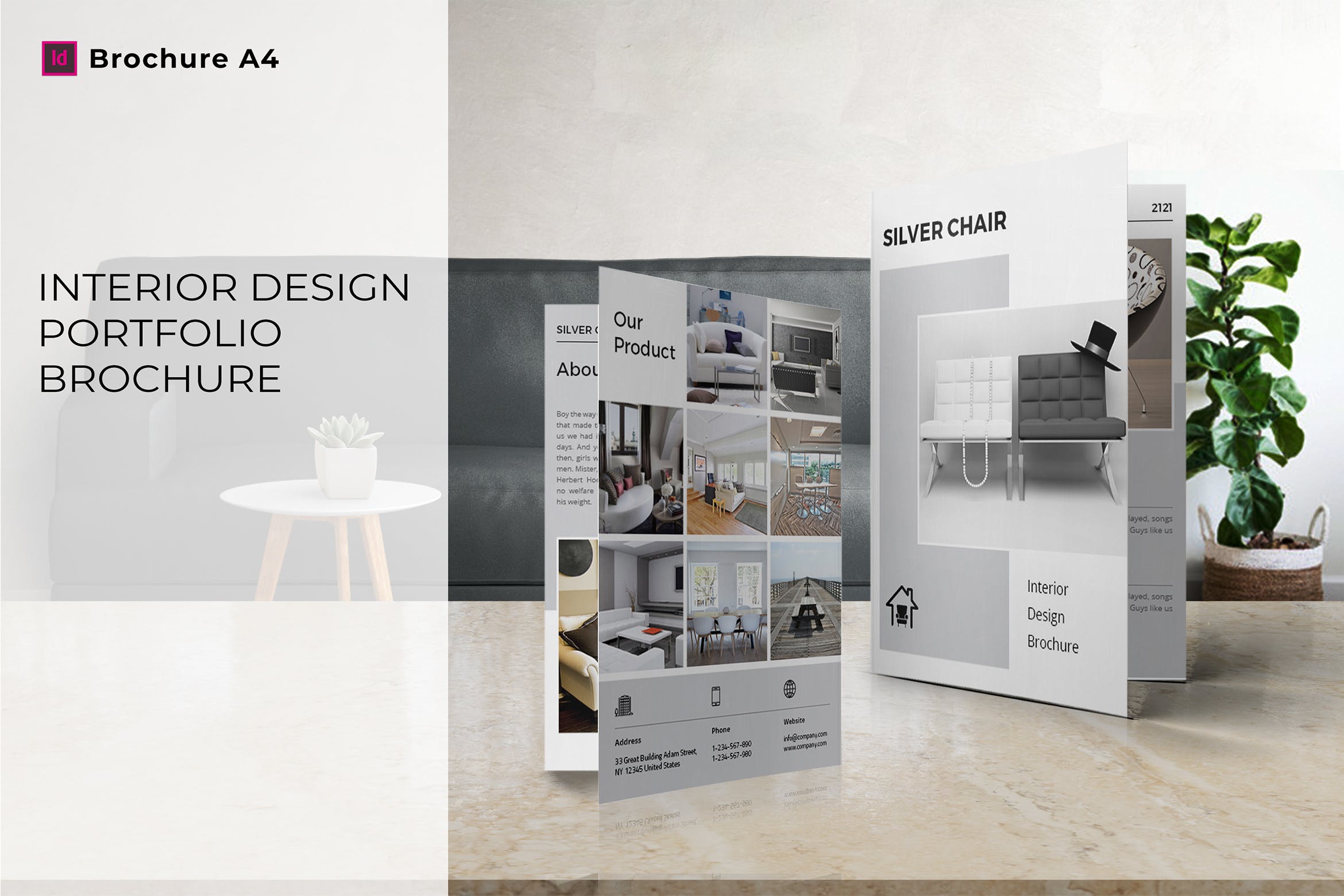 时尚有设计感的家具装修企业产品宣传册设计[indd]