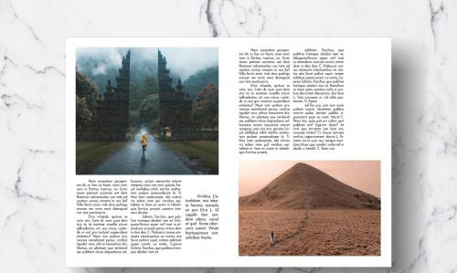 极简时尚的旅行摄影画册杂志设计