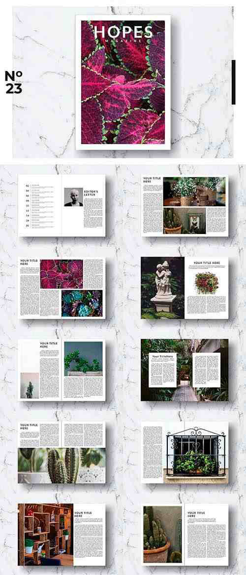 时尚高品质的植物手册/生活杂志画册设计