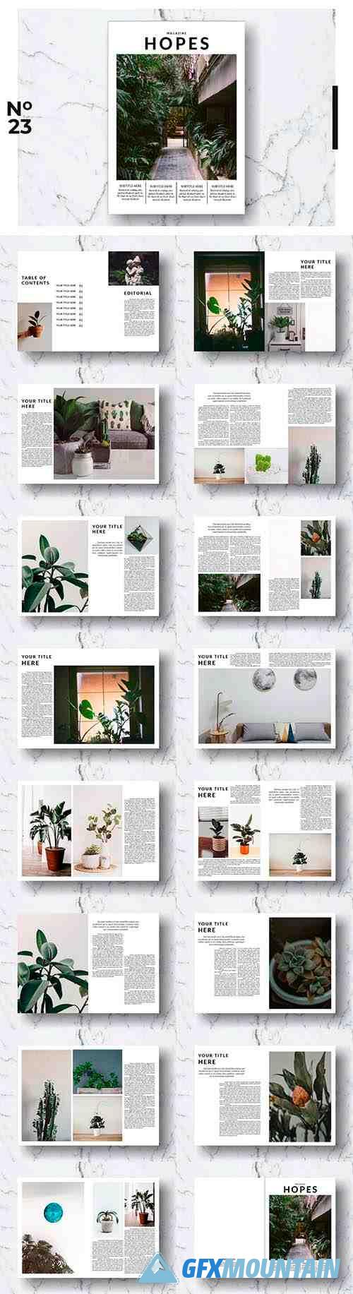 绿色植物家居装饰杂志画册设计